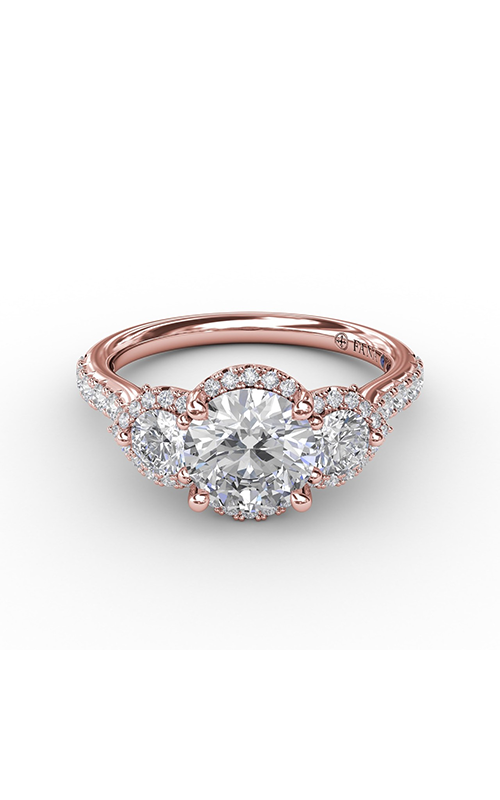 Fana Three Stone Engagement Ring S3217-14kt-Rose