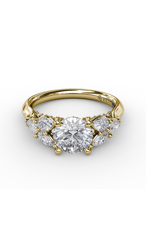 Fana Three Stone Engagement Ring S3209-14kt-Yellow