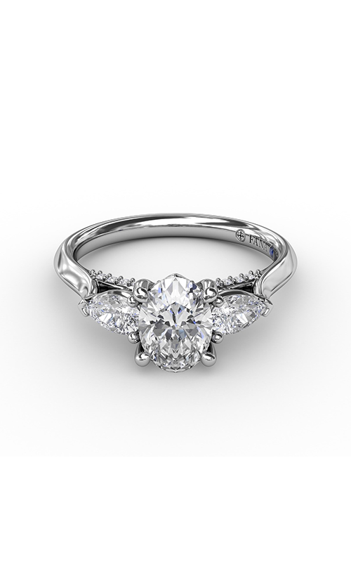 Fana Three Stone Engagement Ring S3225-14kt-White