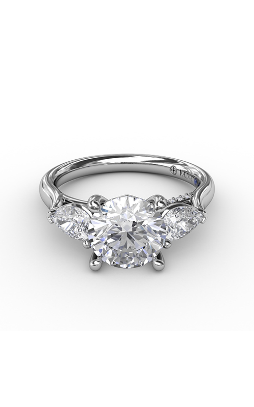 Fana Three Stone Engagement Ring S3226-14kt-White