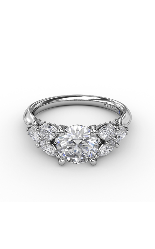 Fana Three Stone Engagement Ring S3209-14kt-White