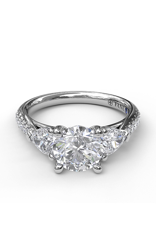 Fana Three Stone Engagement Ring S3756-Platinum