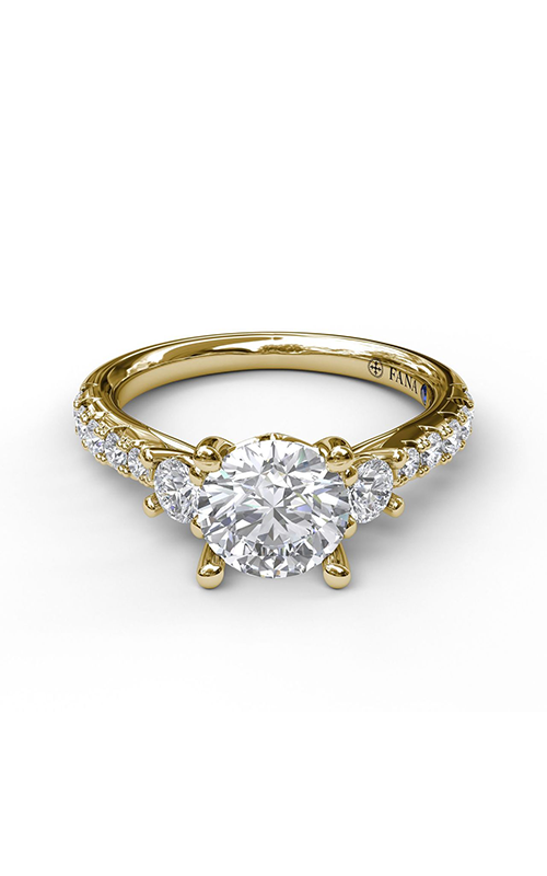 Fana Three Stone Engagement Ring S3921-18kt-Yellow