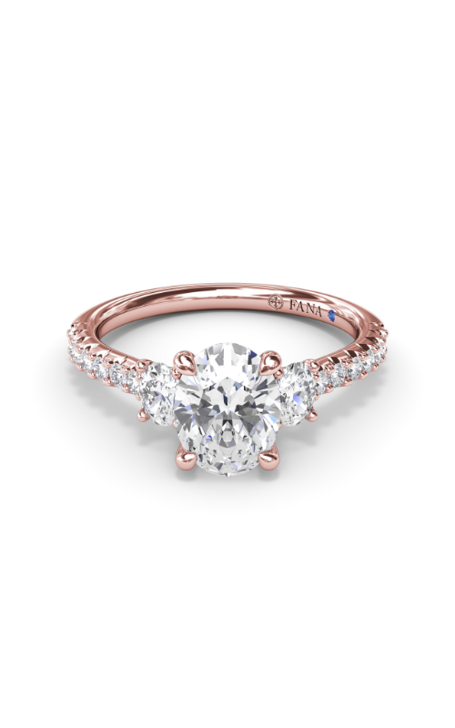 Fana Three Stone Engagement Ring S4110-14kt-Rose