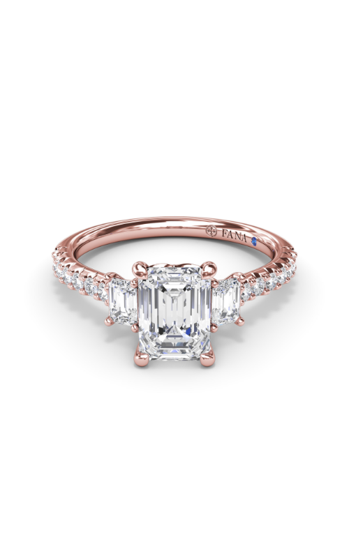 Fana Three Stone Engagement Ring S4111-14kt-Rose