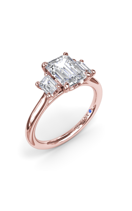 Fana Three Stone Engagement Ring S4069-18kt-Rose