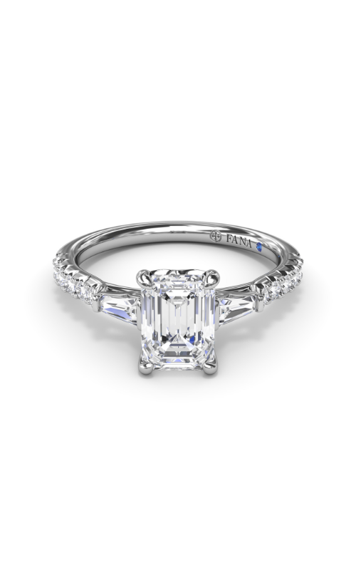 Fana Three Stone Engagement Ring S4114-Platinum