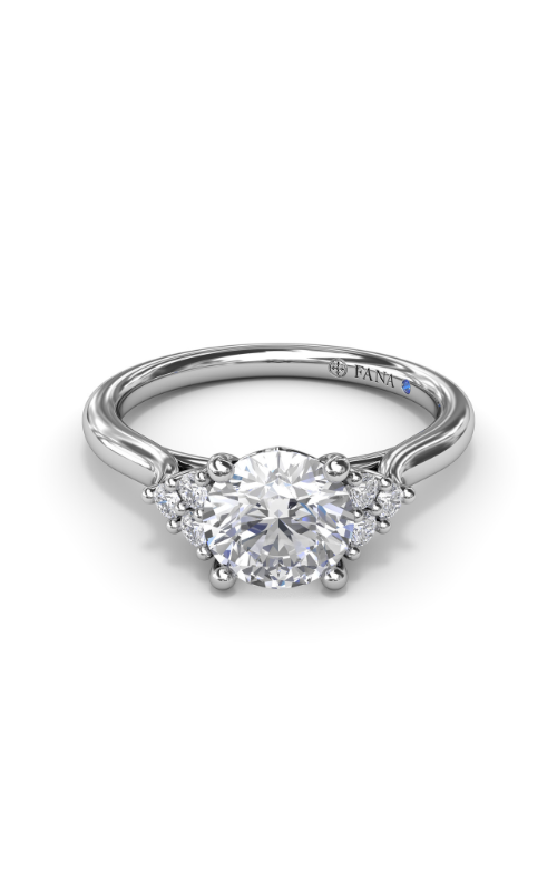 Fana Three Stone Engagement Ring S4167-14kt-White
