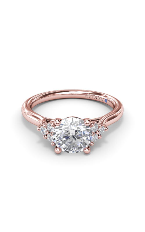 Fana Three Stone Engagement Ring S4167-18kt-Rose