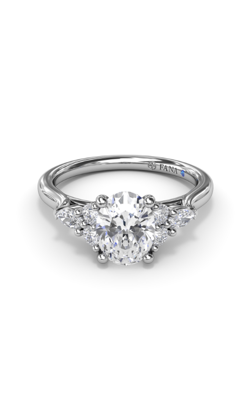 Fana Three Stone Engagement Ring S4169-14kt-White