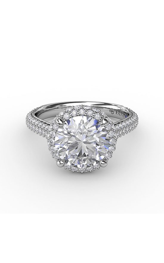 Fana Halo Engagement Ring S3276-14kt-White