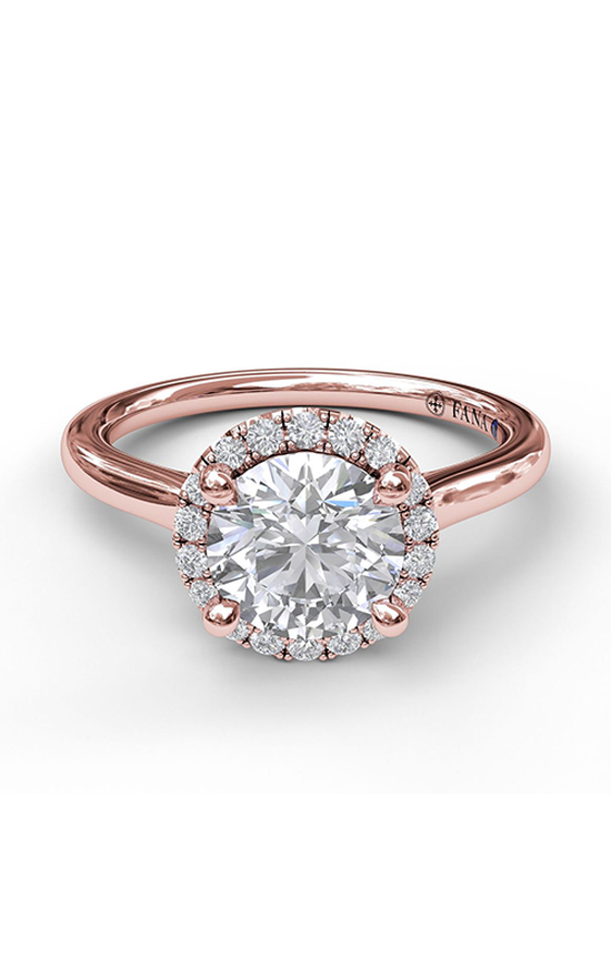 Fana Halo Engagement Ring S3485-14kt-Rose