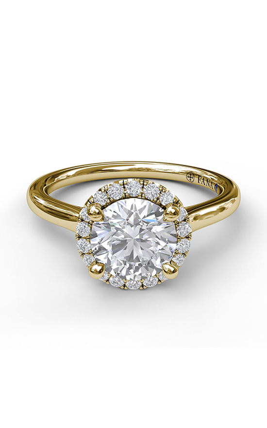 Fana Halo Engagement Ring S3485-14kt-Yellow