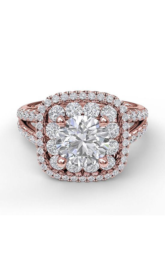 Fana Halo Engagement Ring S3507-14kt-Rose