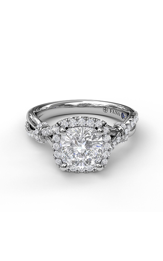 Fana Halo Engagement Ring S3060-18kt-White