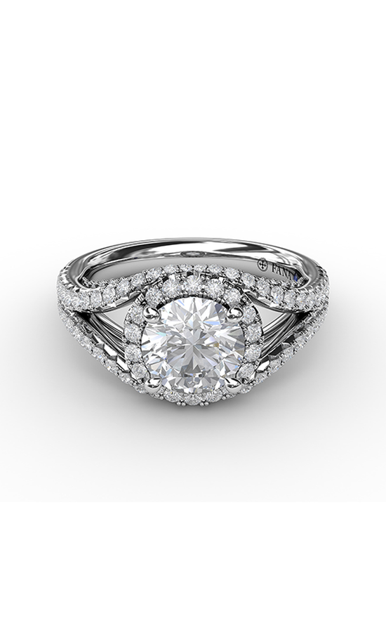 Fana Halo Engagement Ring S3090-18kt-White