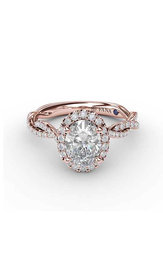 Fana Halo Engagement Ring S3111-18kt-Rose