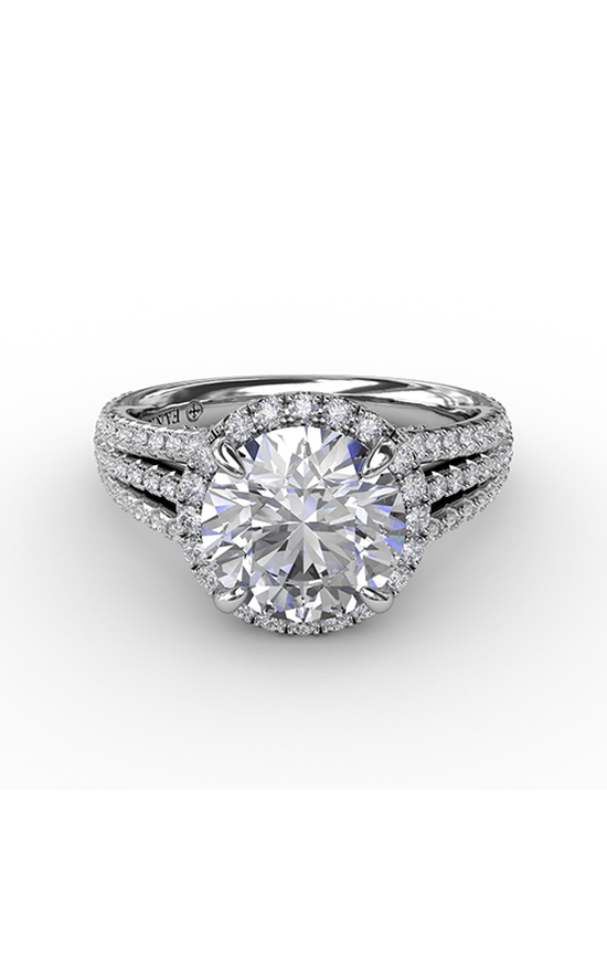 Fana Halo Engagement Ring S3305-18kt-White