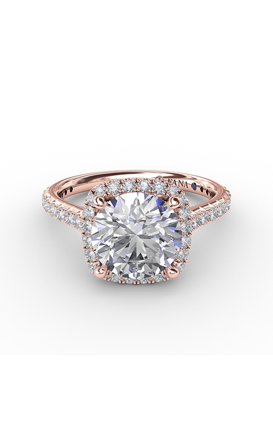 Fana Halo Engagement Ring S3274-14kt-Rose