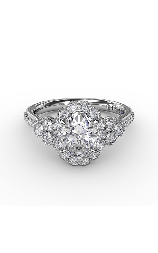 Fana Halo Engagement Ring S3205-Platinum