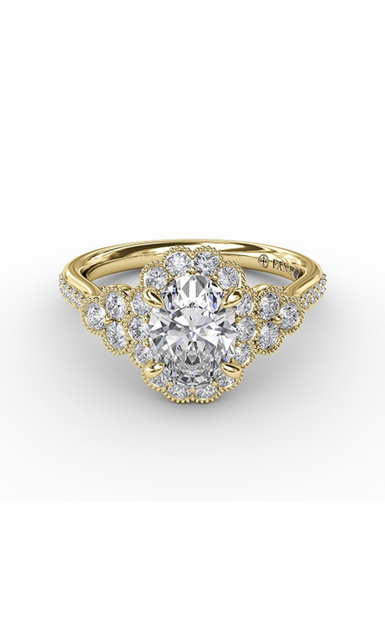 Fana Halo Engagement Ring S3205-14kt-Yellow
