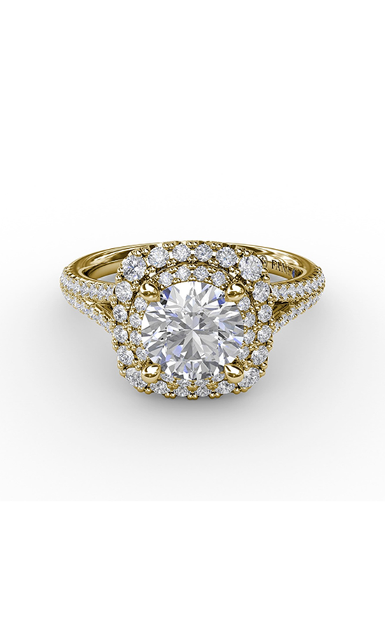 Fana Halo Engagement Ring S3215-14kt-Yellow