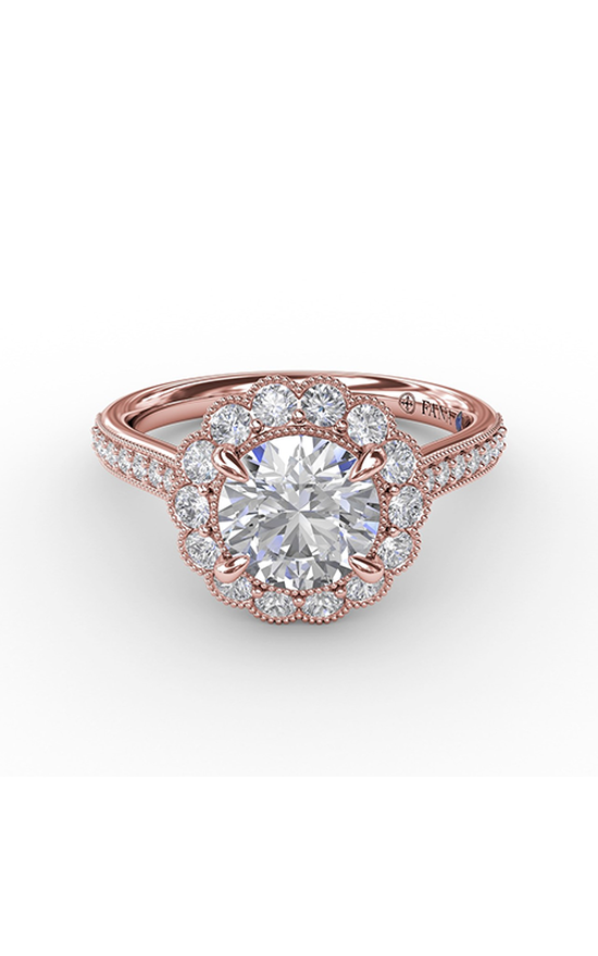 Fana Halo Engagement Ring S3203-18kt-Rose