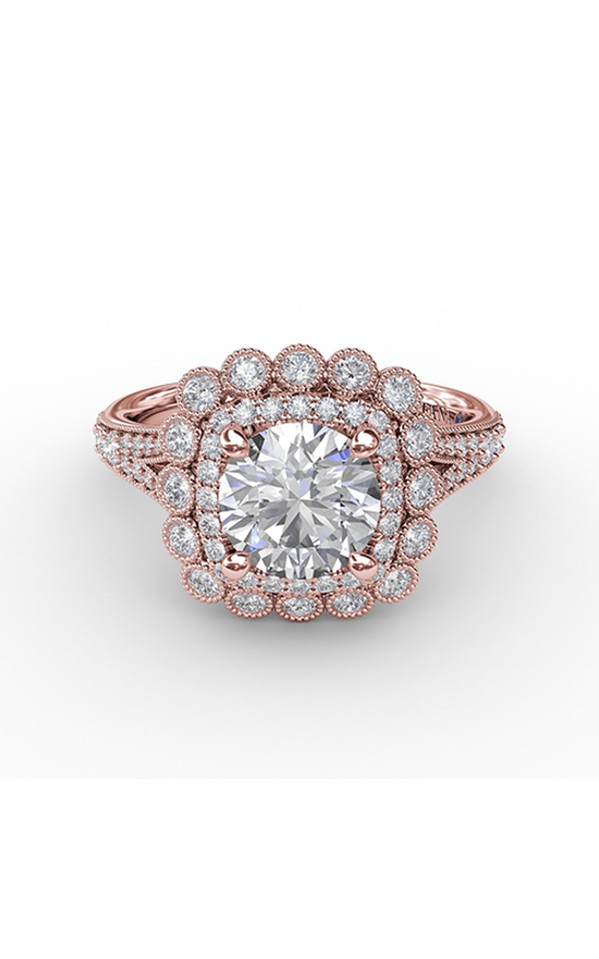 Fana Halo Engagement Ring S3188-18kt-Rose