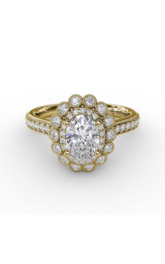 Fana Halo Engagement Ring S3189-18kt-Yellow