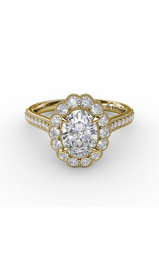 Fana Halo Engagement Ring S3204-14kt-Yellow