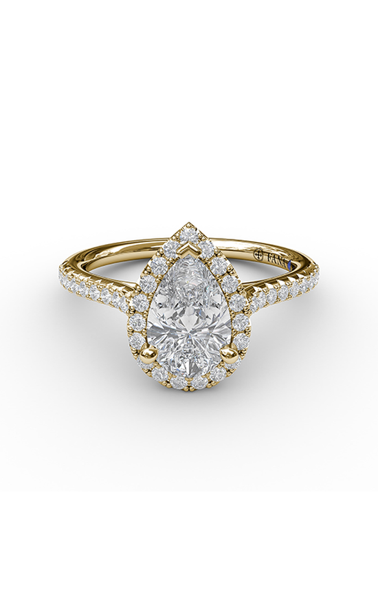 Fana Halo Engagement Ring S3791-18kt-Yellow