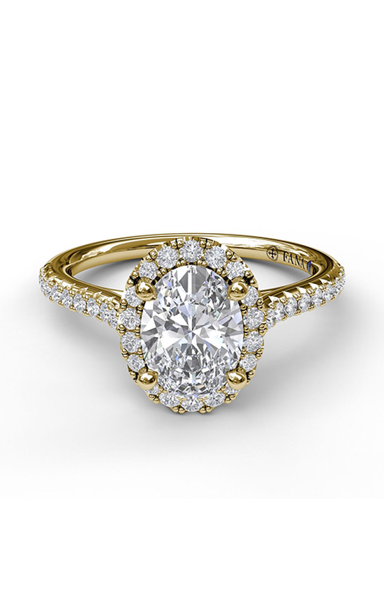 Fana Halo Engagement Ring S3792-18kt-Yellow