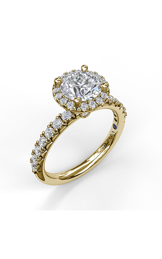 Fana Halo Engagement Ring S3837-18kt-Yellow