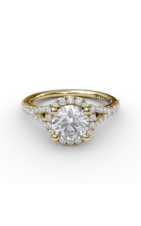 Fana Halo Engagement Ring S3843-18kt-Yellow