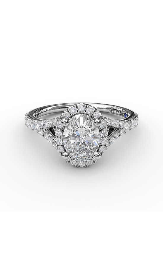 Fana Halo Engagement Ring S3845-14kt-White