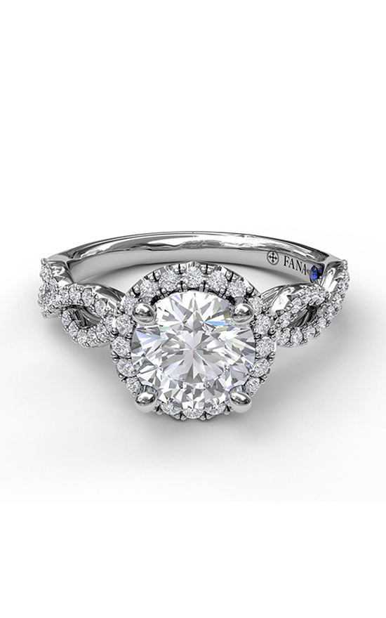 Fana Halo Engagement Ring S3906-18kt-White