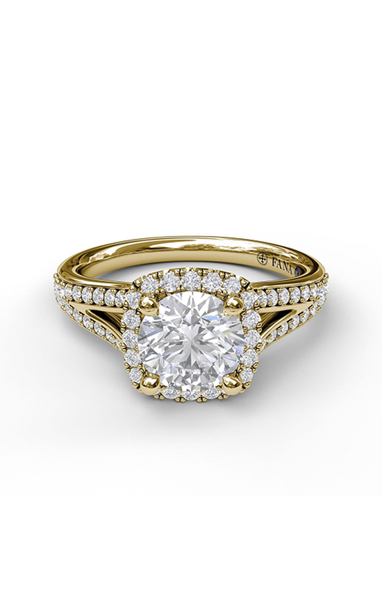 Fana Halo Engagement Ring S3910-14kt-Yellow