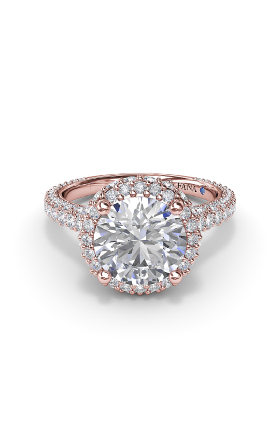 Fana Halo Engagement Ring S4160-14kt-Rose