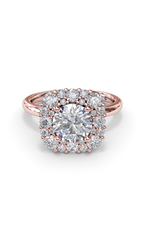 Fana Halo Engagement Ring S4203-14kt-Rose