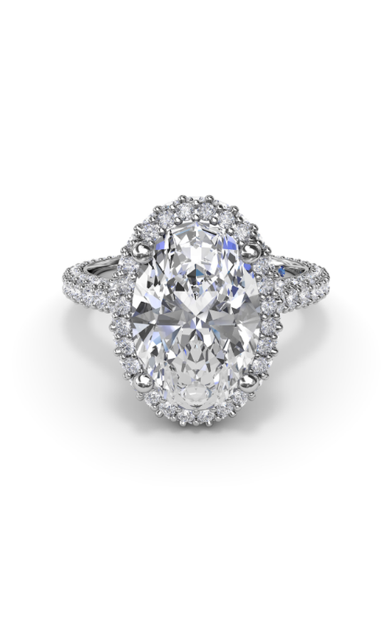 Fana Halo Engagement Ring S4159-Platinum