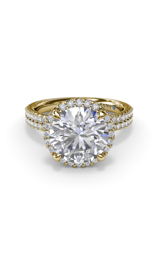 Fana Halo Engagement Ring S4177-14kt-Yellow