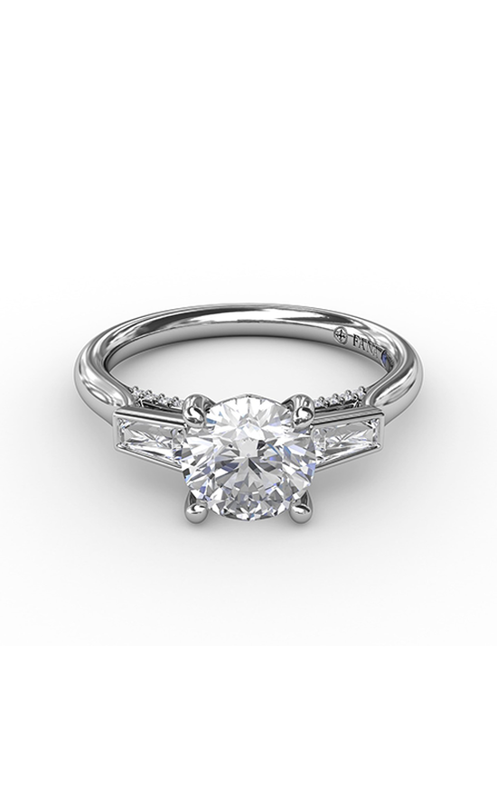 Fana Three Stone Engagement Ring S3299-Platinum