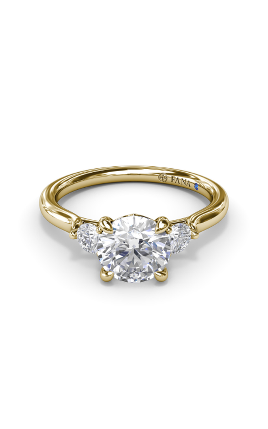 Fana Three Stone Engagement Ring S4105-14kt-Yellow