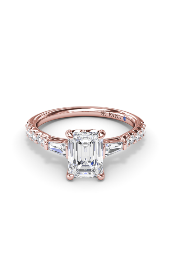 Fana Three Stone Engagement Ring S4114-18kt-Rose