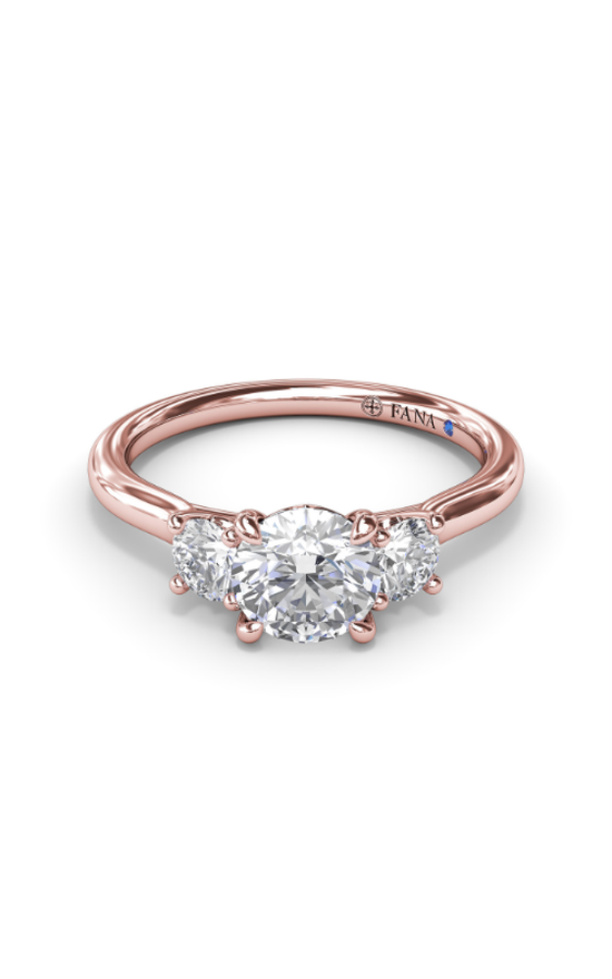 Fana Three Stone Engagement Ring S4204-14kt-Rose