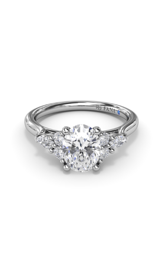 Fana Three Stone Engagement Ring S4169-18kt-White