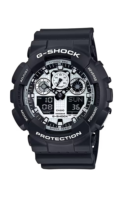 G-Shock Analog-Digital Watch GA100BW-1A