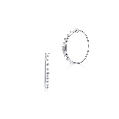 Hearts on Fire  Barre Diamond Hoops Earrings UU2864 : 3.00 :  : 18KR : GH/VS