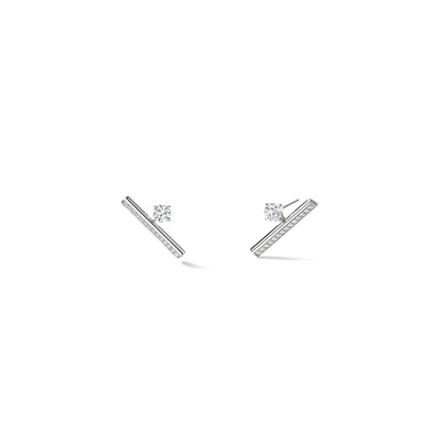 Hearts on Fire Barre Floating Single Diamond Pavé Climber Earrings UU2851 : 0.80 :  : 18KY : GH/VS Hearts on Fire Barre Floating Single Diamond Pavé Climber Earrings UU2851 : 0.80 :  : 18KY : GH/VS