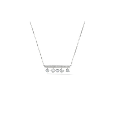 Hearts on Fire Barre Floating Diamond Pavé Pendant Necklace UU2839 : 1.25 : 18 : 18KY : GH/VS